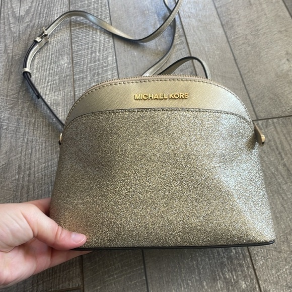 Michael Kors Gold Glitter Crossbody Bag - Picture 6 of 7